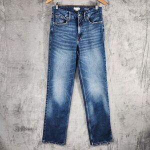 Good American Blue Straight Leg Jeans